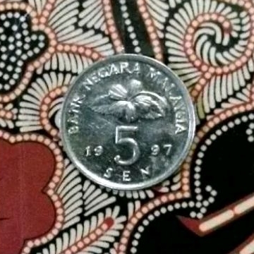 koin malaysia 5 sen 1997 rare item