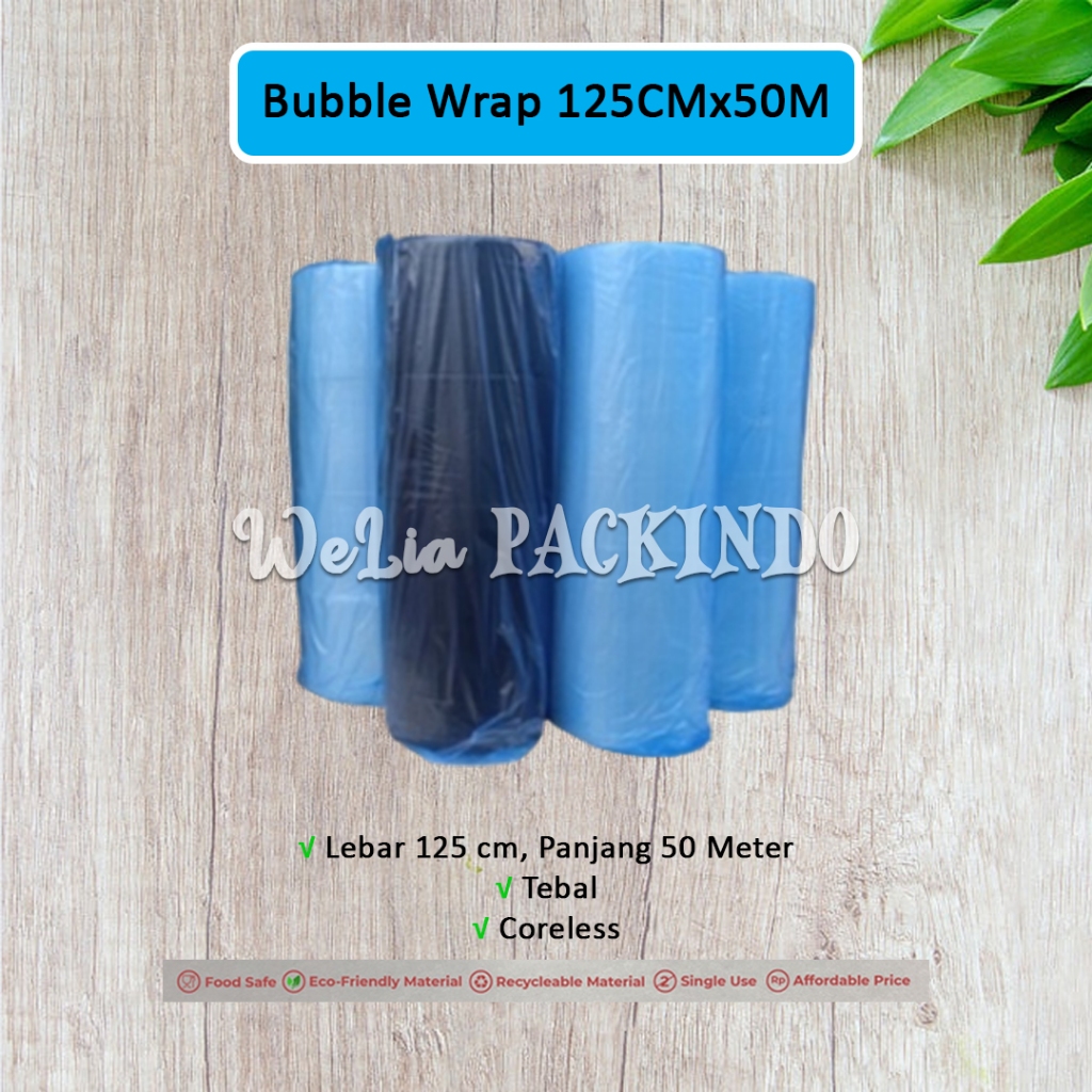 

Bubble Wrap 125cm x 50M / Bubble Wrap Bening Hitam 50 cm x 50 Meter