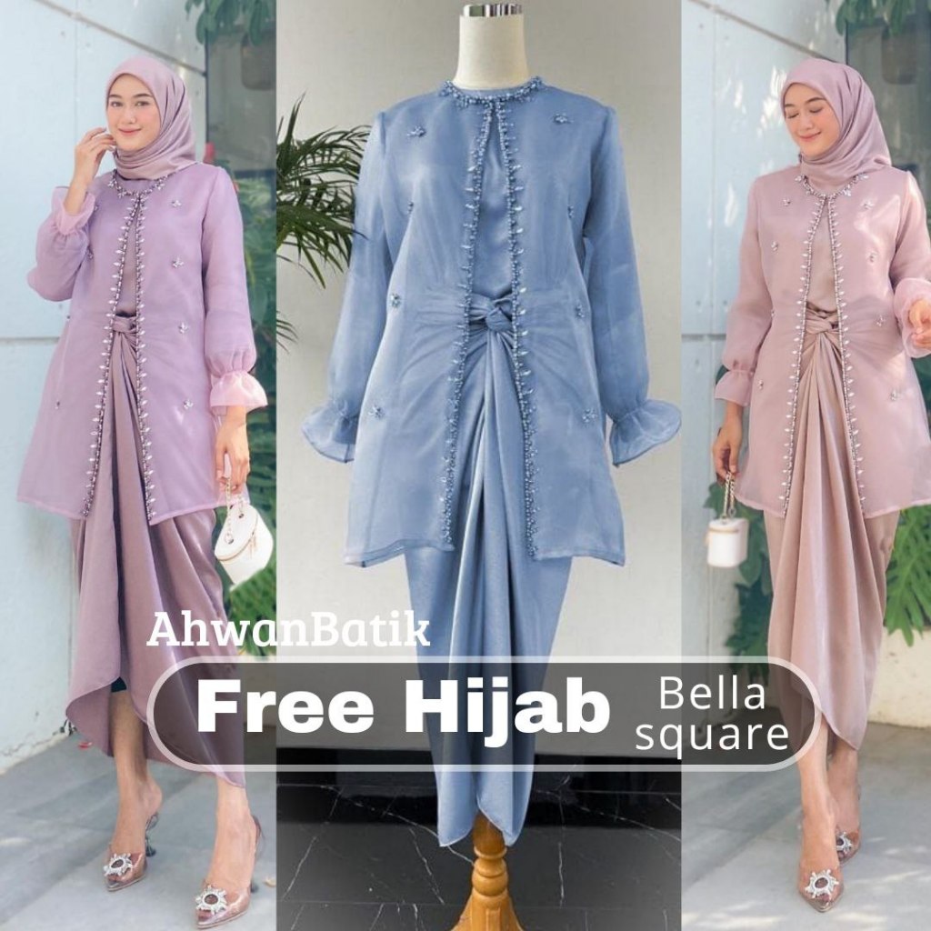 (ADA JUMBO) ONESET JEMMA ORGANZA PREMIUM OUTFIT KONDANGAN SETELAN ROK LILIT | SETELAN OUTER INNER RO