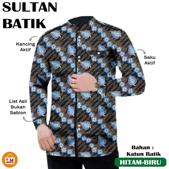 INDRA - BAJU KOKO KEMEJA KURTA BATIK UKURAN S M L XL XXL 3XL JUMBO PREMIUM PRIA LAKI LAKI DEWASA BAP