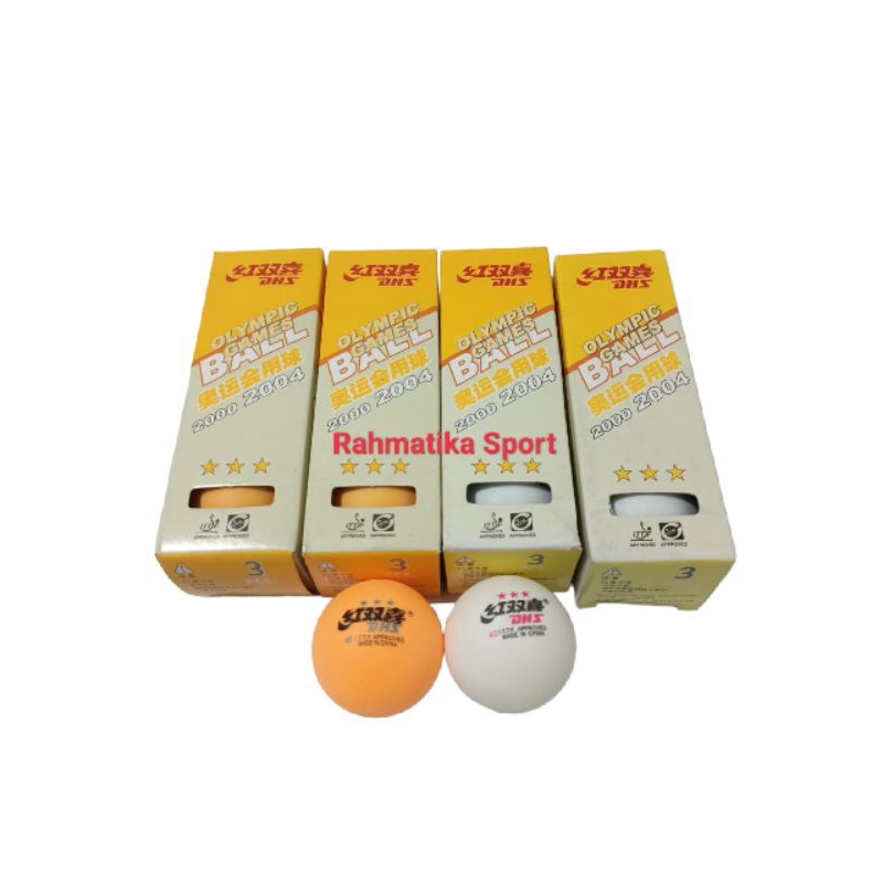 Bola Pingpong Tenis Meja DHS 3 Star isi 3 Bola