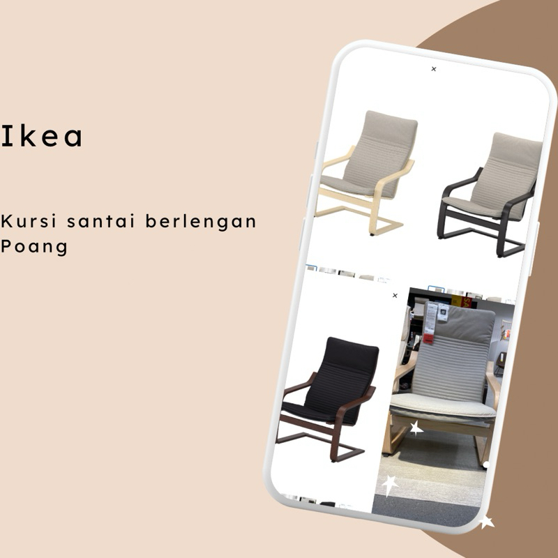 Kursi santai kursi berlengan sandaran poang