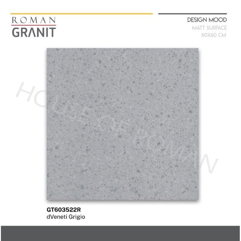 granit Roman motif Terazo 60x60 GT603522 dVeneti grigio KW1 teras kamar mandi