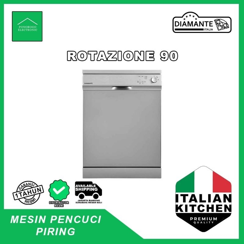 DIAMANTE -  DISHWASHER ROTAZIONE 90 / mesin pencuci piring otomatis
