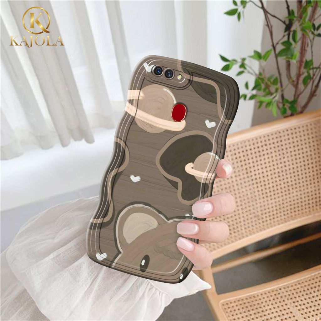 Case Gelombang Oppo A5S / A12 / A11K / A7 / F9 Motif Aesthetic Bahan Softcase silicon Lentur - Skin 