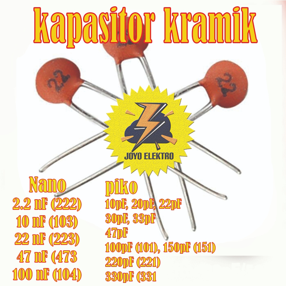 kapasitor keramik C 10 20 22 30 33 47 100 150 pf 2.2 22 nF Capasitor keramik capasitor