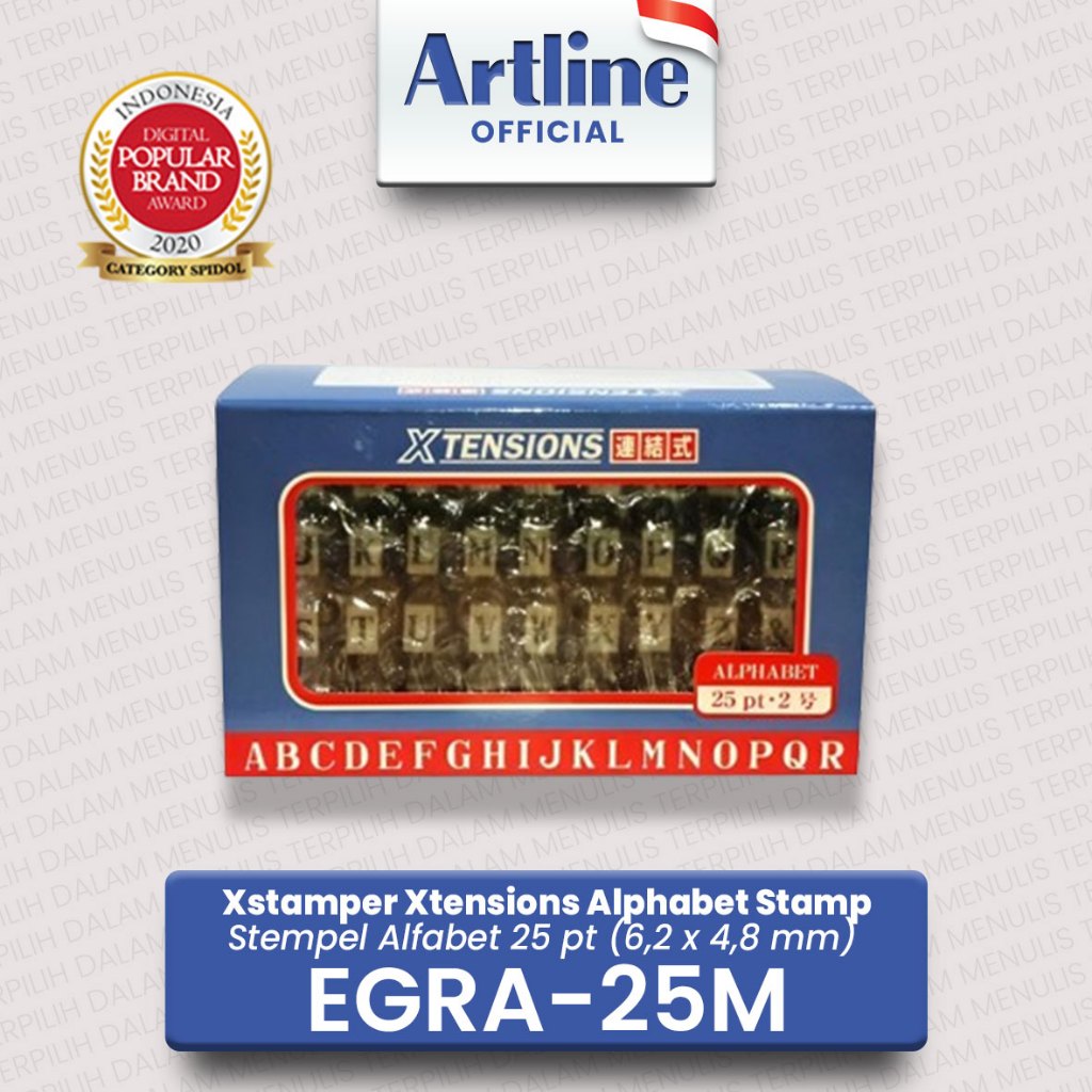 

ARTLINE Xstamper Xtensions Alphabet Stamp / Alfabet Stempel 25 pt EGRA-25M / EGR-25MB