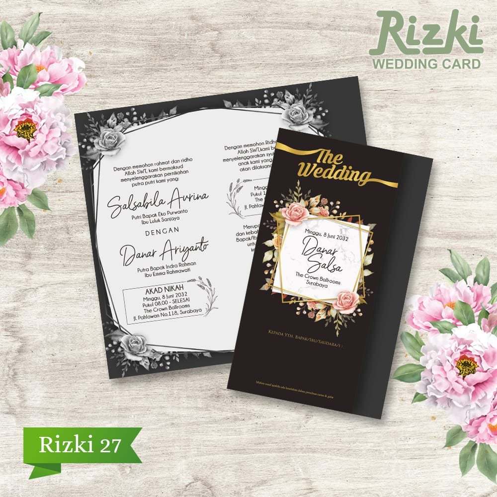 Blangko Undangan Pernikahan Rizki 27 Harga Murah