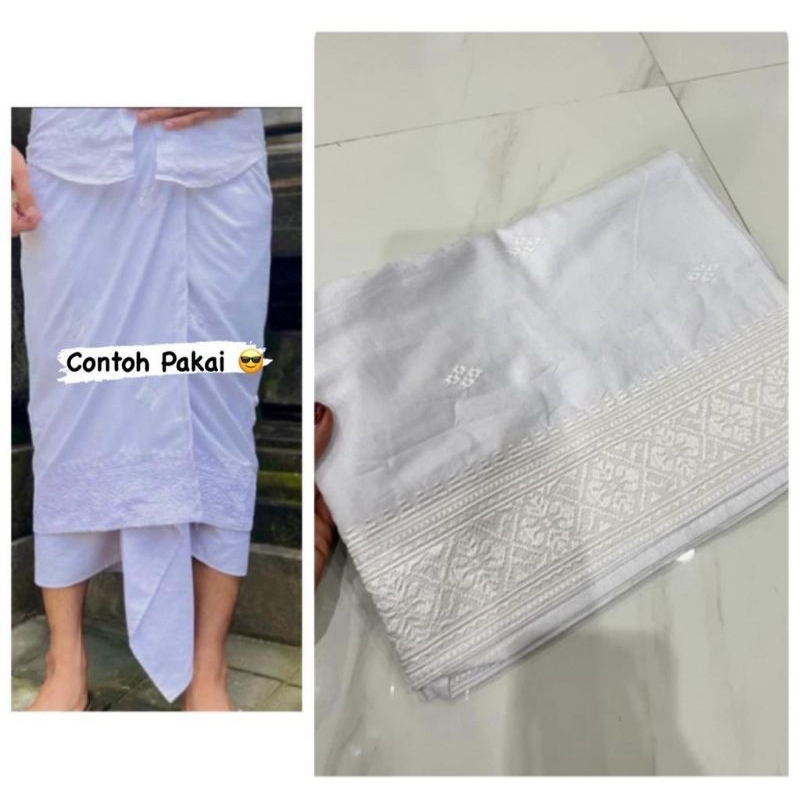 Saput Katun Bordir Songket / Busana Adat Pria Bali / saput katun Bordir premium