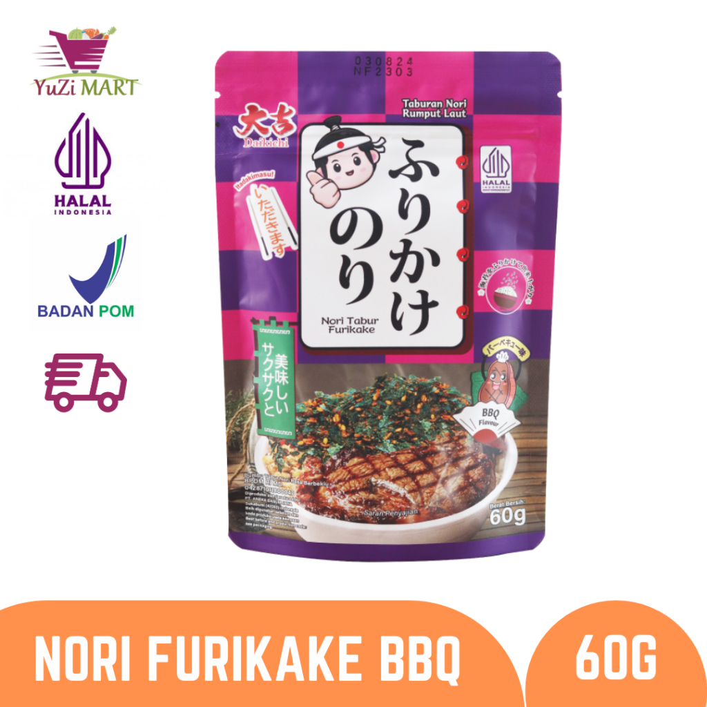 

Nori Tabur Furikake Rumput Laut Panggang Campuran Ikan Teri 60g Halal [BBQ]