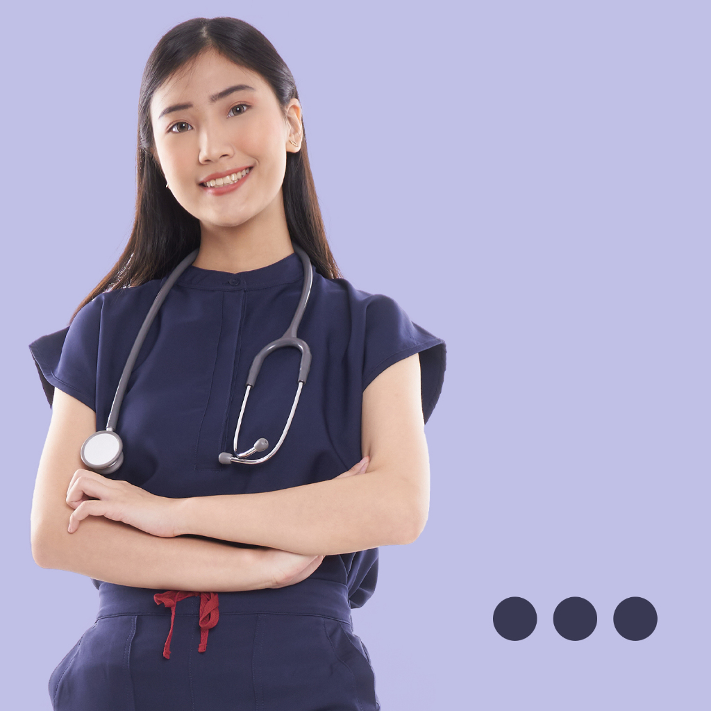 Tunelabel Indie Pop Khusus Atasan Wanita - Doctor's Scrub Lengan Pendek Hanya Baju Saja / ATASAN BAJ