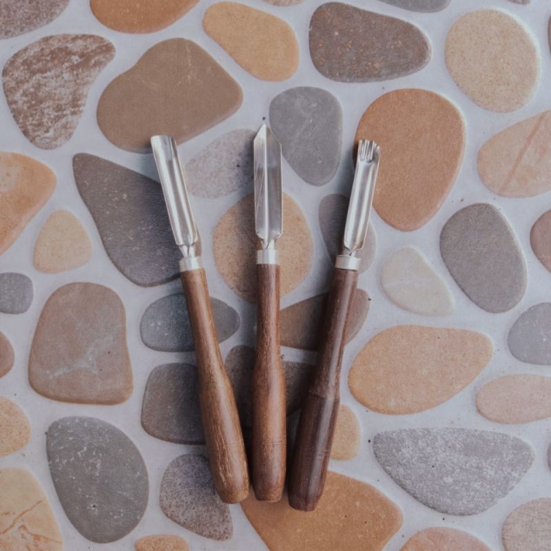 ✅Pisau ukir buah / pisau garnish / pisau carving PISAU GARNISH ISI 3/PISAU UKIR BUAH SAYUR pisau gar