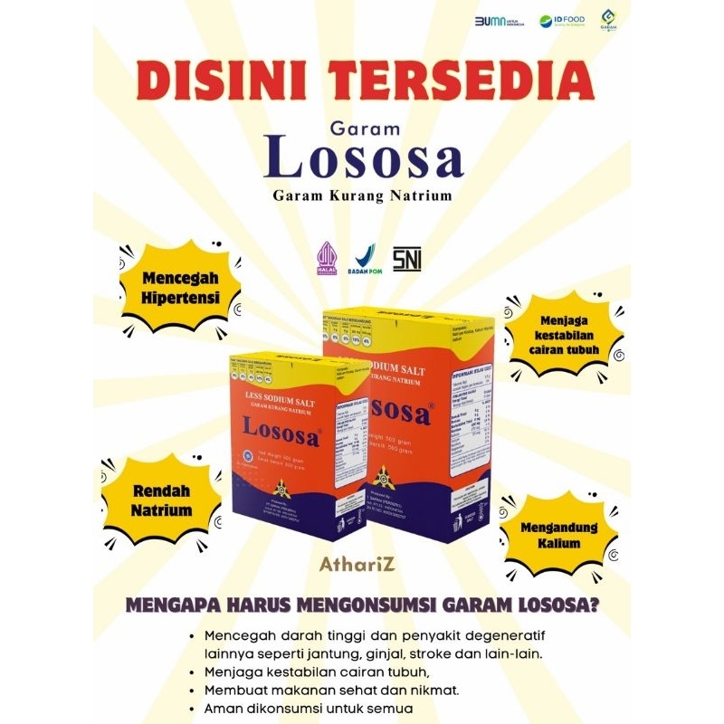 

p4yu Lososa 250g / g Garam Rendah Natrium Mencegah Hipertensi