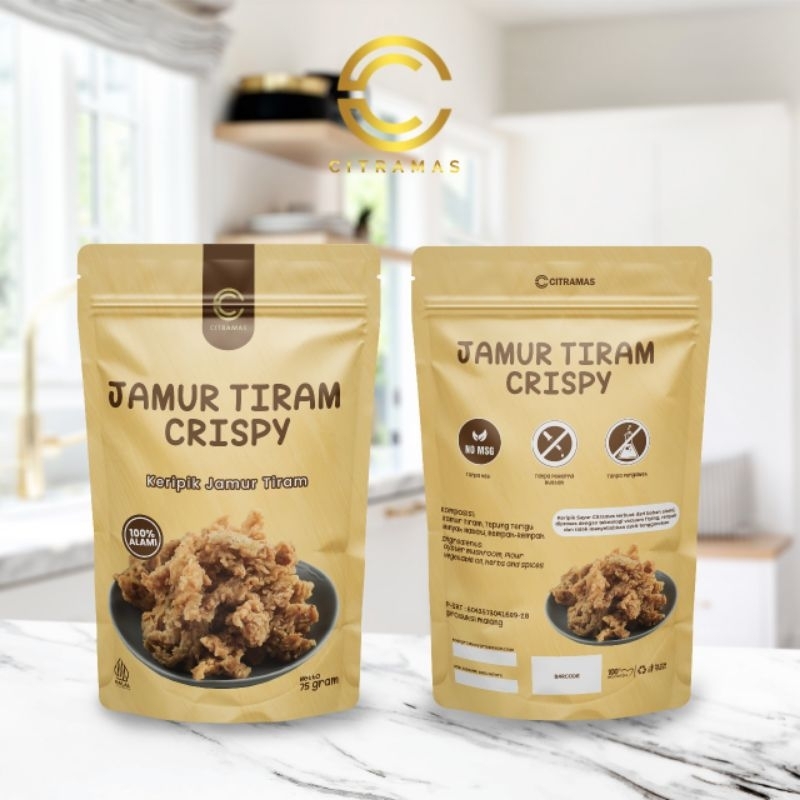 

Keripik Jamur Tiram Crispy asli malang merk Citramas kemasan 75 gram