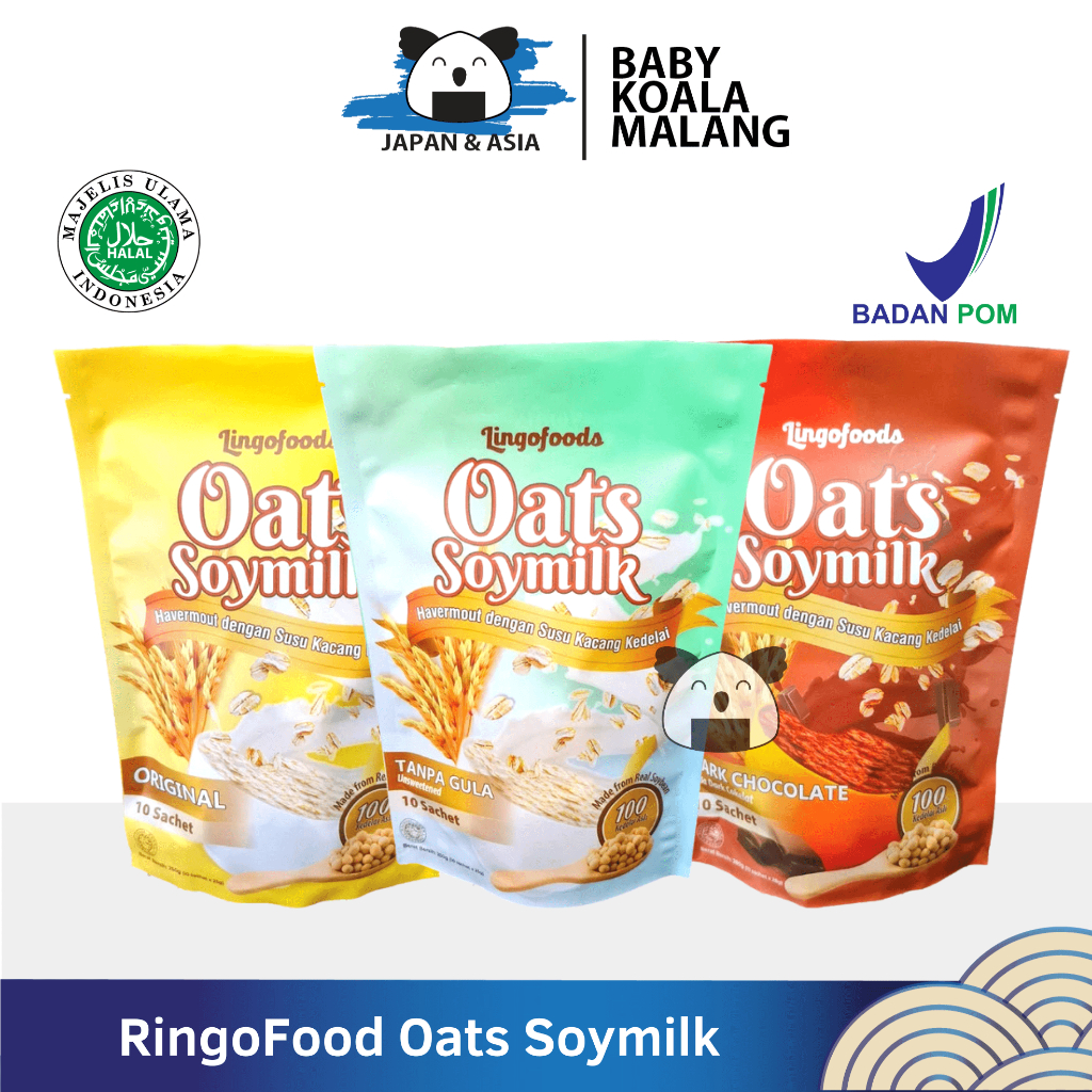 

RINGFOOD Oats Soymilk 250 g Halal | Havermout Susu Kedelai | Coklat Original Unsweeted