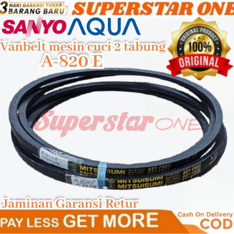 Vanbelt/v belt/fanbelt mesin cuci A-820 E/A820 E/A820E SANYO AQUA MESIN CUCI 2 TABUNG