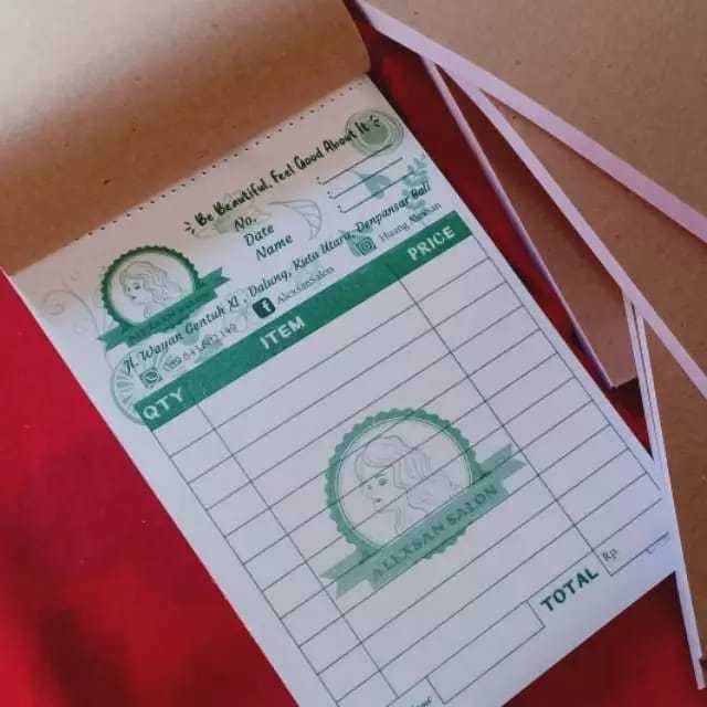 

CETAK NOTA CUSTOM 2PLY UKURAN 1/4 FOLIO FREE DESIGN ISI 50SET/BUKU NOTA SURAT JALAN NOTA BARANG