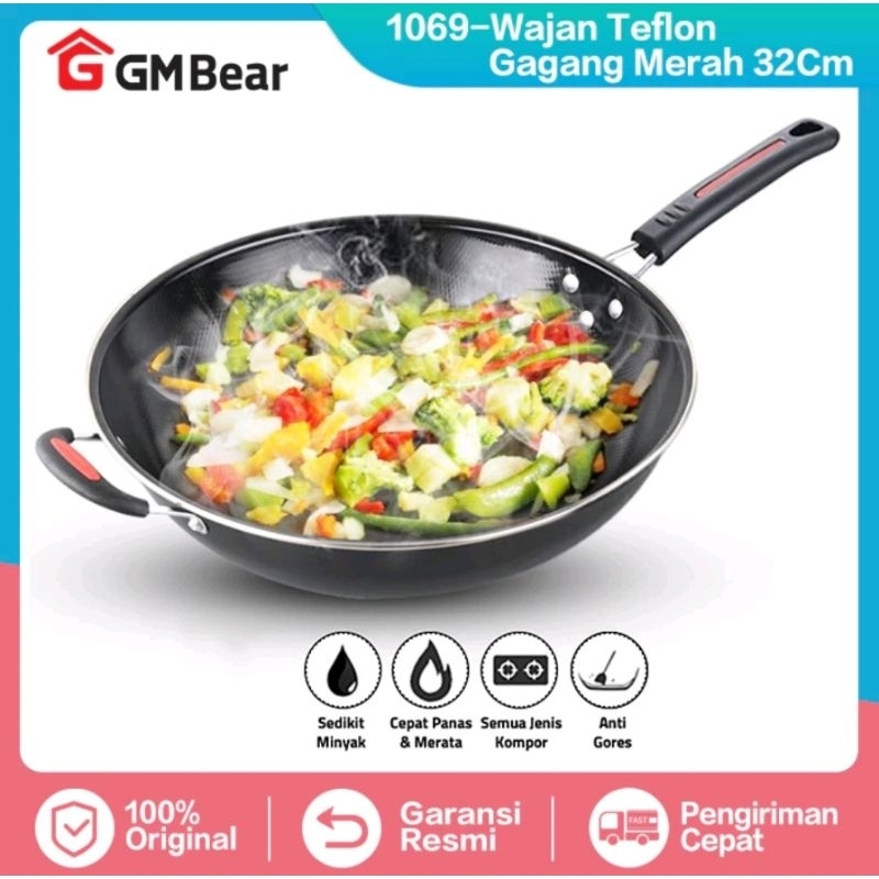 Wajan Penggorengan Enamel 32cm 1069 - Wajan Fry Pan