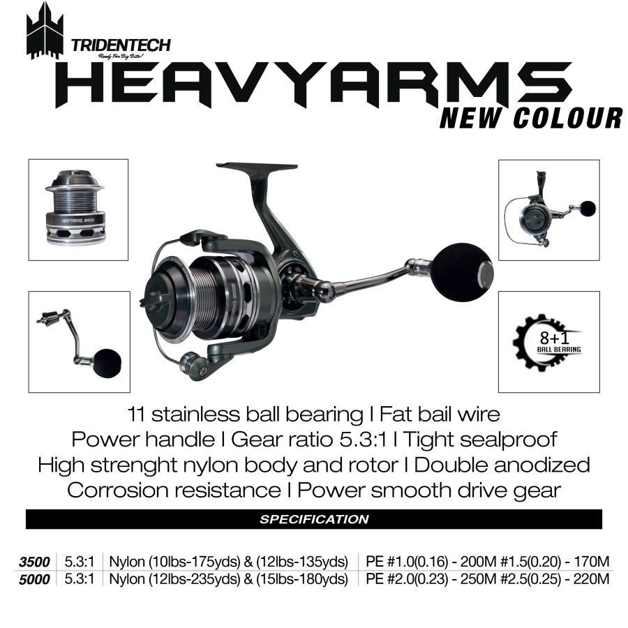Reel Tridentech Heavy Arms New Colour