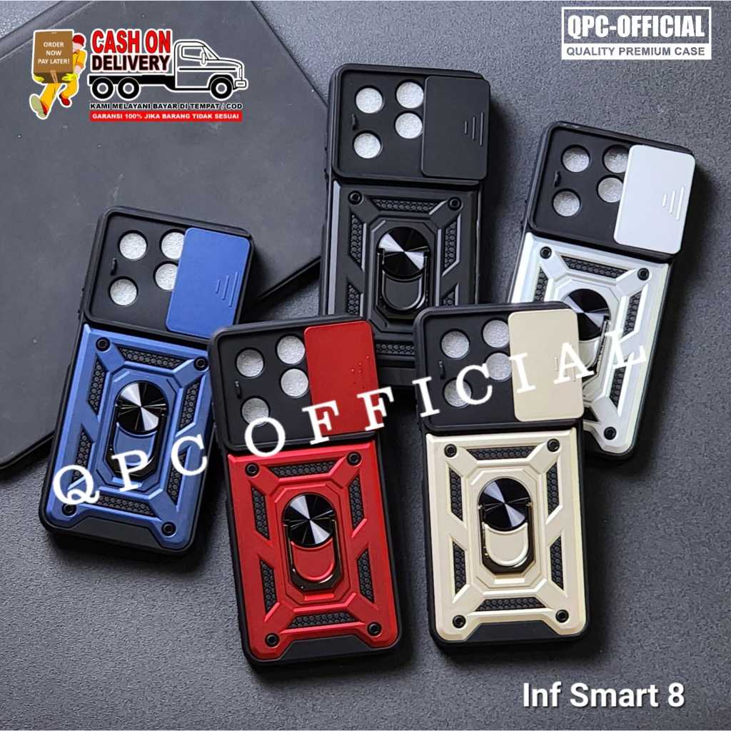 Infinix Smart 8 Infinix Smart 8 Pro Infinix Smart 8 Plus Case ARMOR SLIDE PROTECT KAMERA Case Robot 