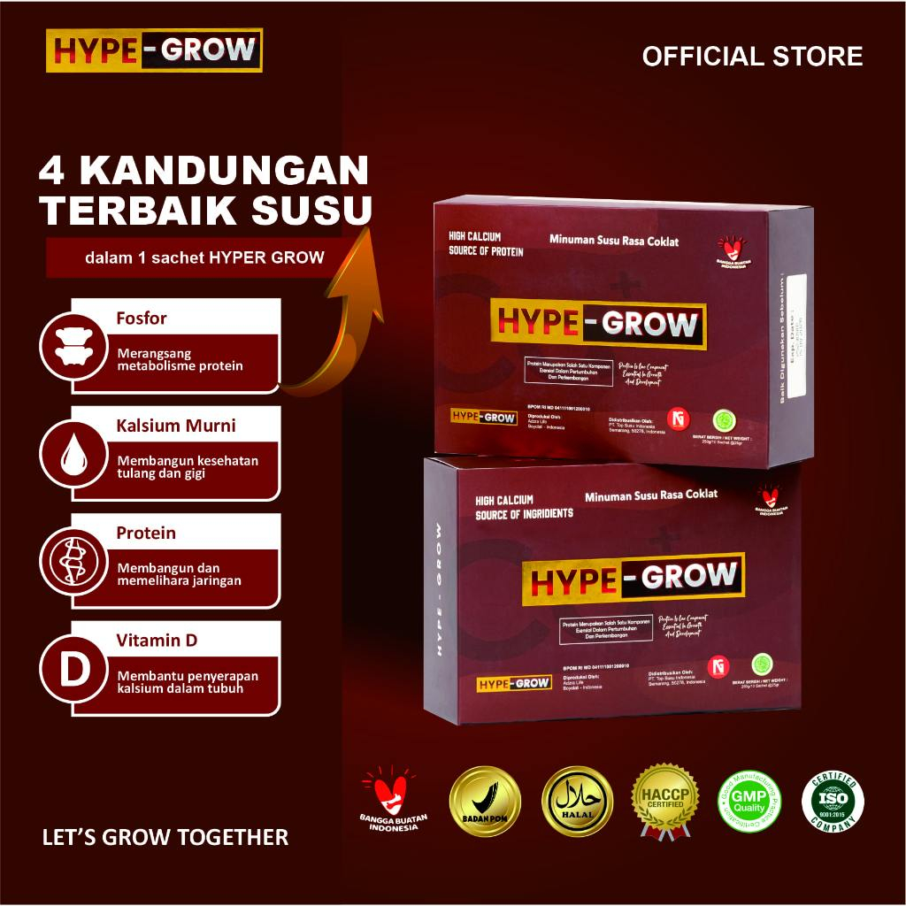 

HYPE-GROW - Susu Bubuk Peninggi Badan Rasa Coklat
