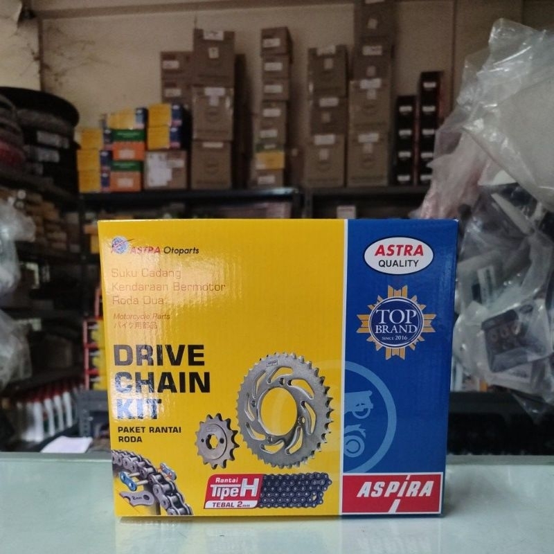 PAKET RANTAI GIR SET ASPIRA (KPH) MOTOR KARISMA, KARISMA X, SUPRA X 125