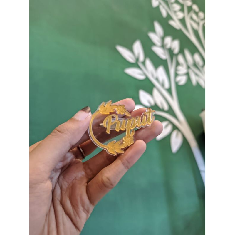 Bros Bulat Bunga, Bros Akrilik Unik Murah