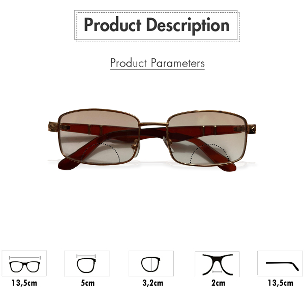 KACAMATA 2 FUNGSI  RABUN DEKAT(+) DAN JALAN FRAME COKLAT KACAMATA BACA LENSA GELAP UK. +1.00 S/D +3.