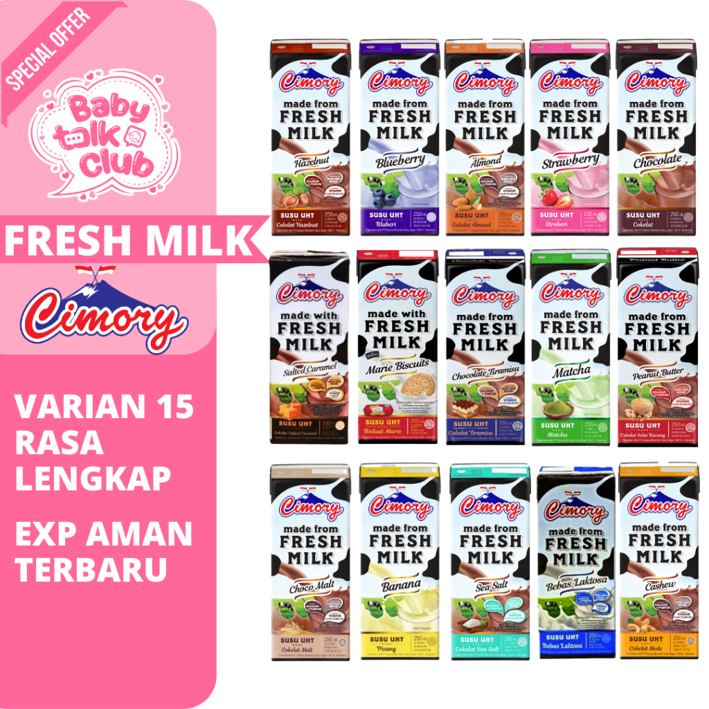 

Cimory UHT Fresh Milk Kemasan 250ml 15 Varian Rasa Lengkap