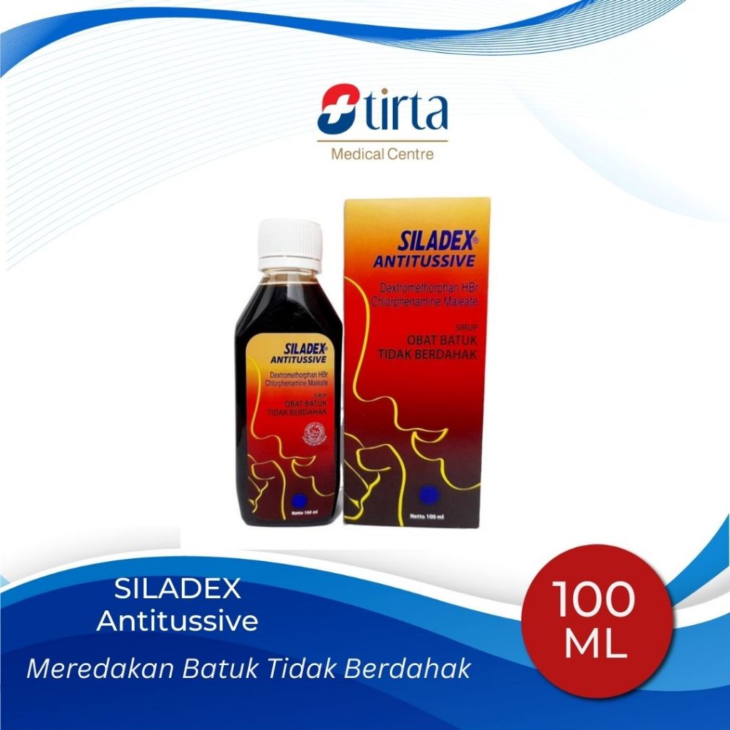 Siladex Antitussive Sirup 100 ml - Meringankan batuk tidak berdahak yang disertai alergi.
