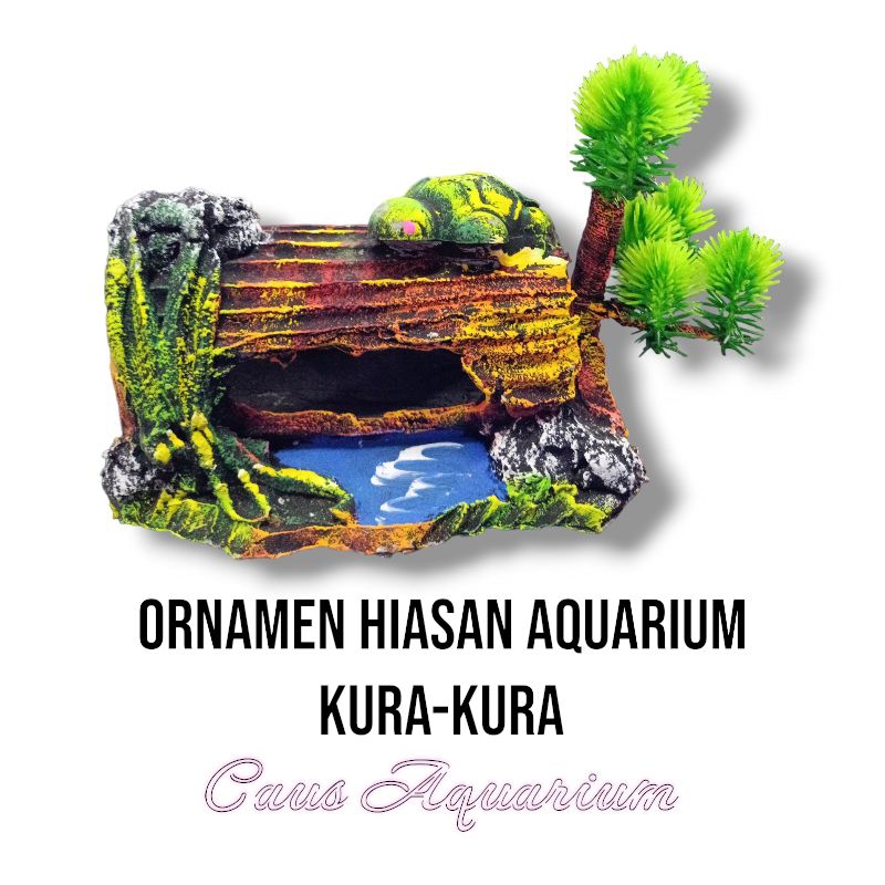 Ornamen Hiasan Aquarium (Kura-kura)