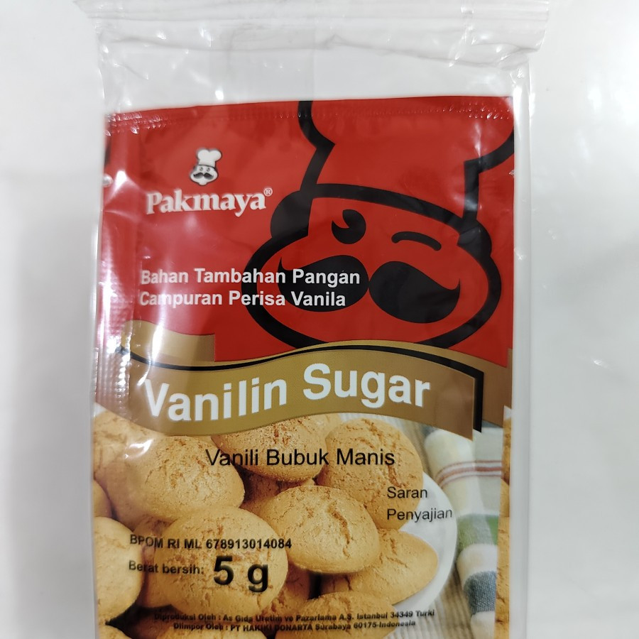 

Pakmaya Vanilin Sugar sachet 5gr Vanili Bubuk Manis Vanilla