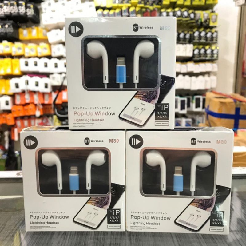 Headset Earphone M80 Iphone 7/8/X/Xs/Xr Wireless