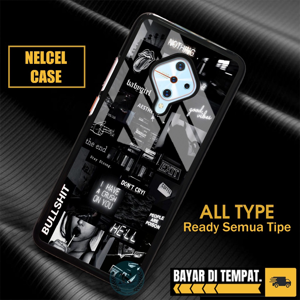 Nelcel Case Vivo S1 PRO Y20 Y20i V19 Y30 Y50 V17 Pro S1 Pro V15 Pro Z1 Pro Back case Tempered Hard c
