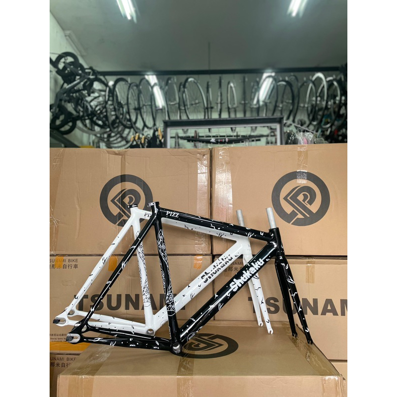 Frame Pizz Shukaku Alloy Frameset Sepeda Fixie Fixed Gear Pursuit