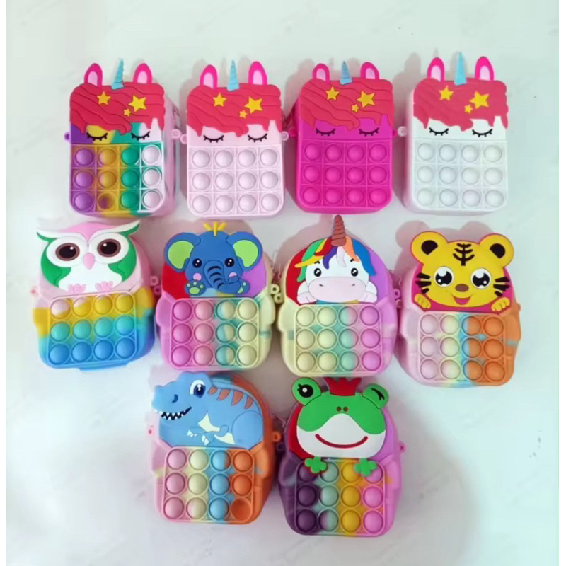 Tas POP IT anak premiun / Tas selempang anak karakter POP IT