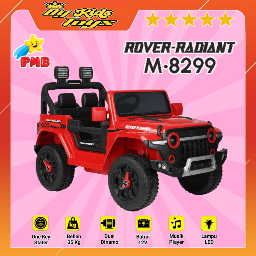 Mainan Anak Mobil Aki Murah Jeep Rover Radiant M8299 – PMB Toys