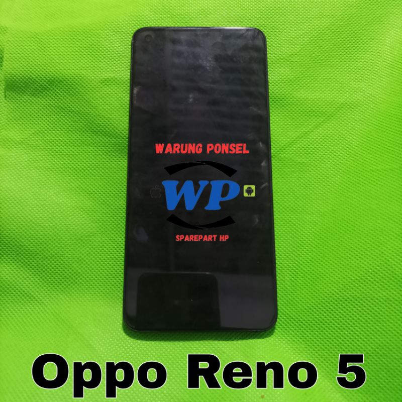 LCD PLUS FRAME OPPO RENO 5 4G KW COPOTAN NORMAL NON FINGERPRINT GARANSI TES