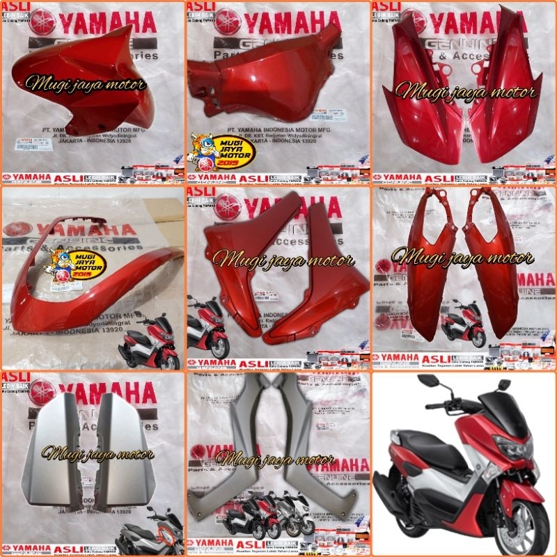 FULL SET BODY HALUS NMAX OLD 155 MERAH GLOSSY ORIGINAL YAMAHA 2015-2019