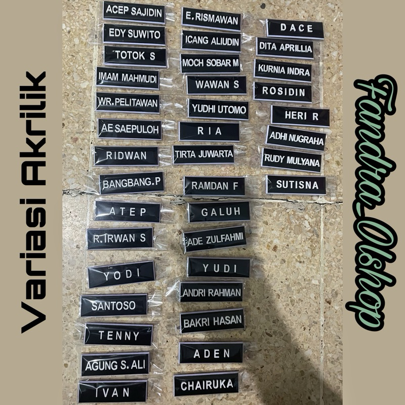 

YEN Papan Nama Timbul 3D / Name Tag Timbul 3D Akrilik / Dove (MAX. 10 HURUF). Kualitas Terbaik !