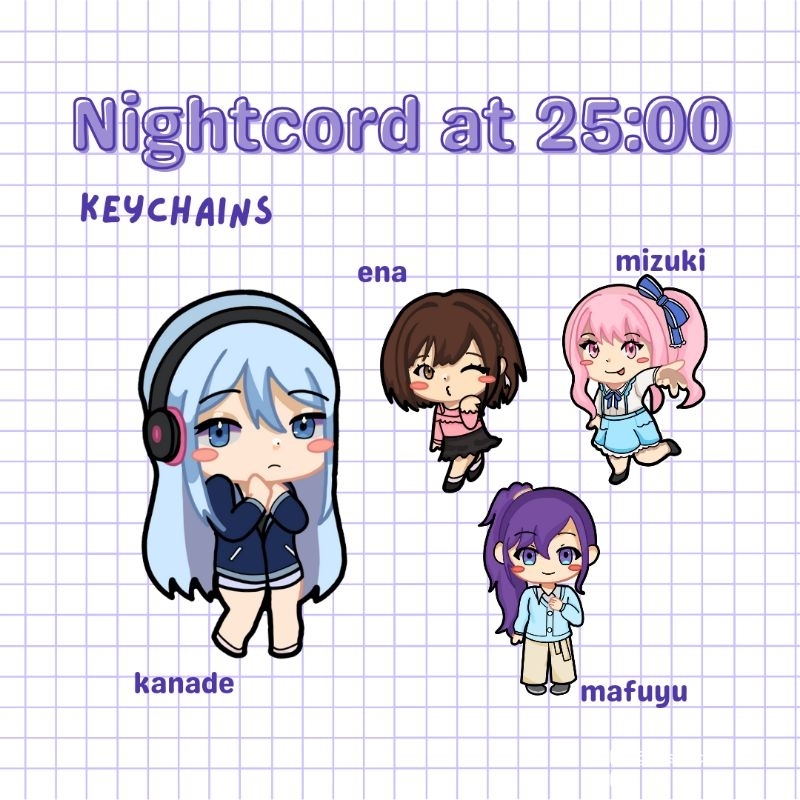 Nightcord at 25:00 / 25ji Project Sekai Keychains Fan Merch