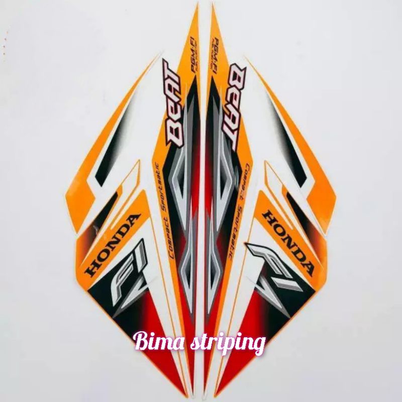 Stiker striping list body full set motor Honda Beat F1 2014