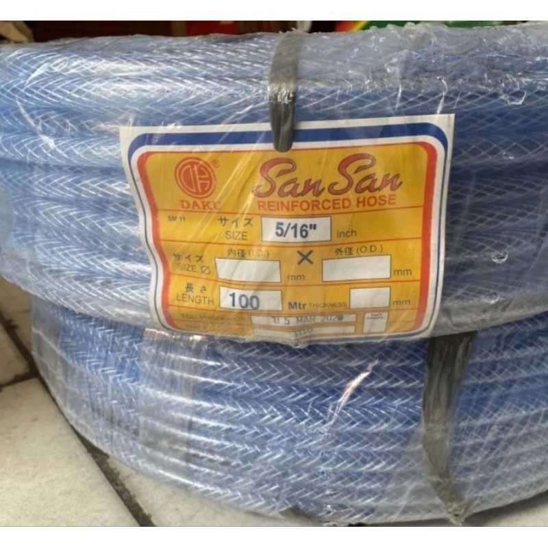 selang 5/16 benang san san 1roll isi 100mtr