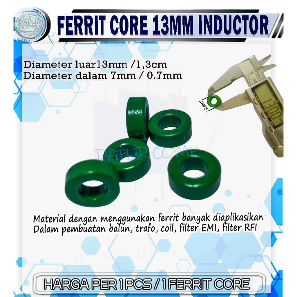 FERRITE CORE 13MM T50 TOROID CORE INDUCTOR/FILTER/NOISE