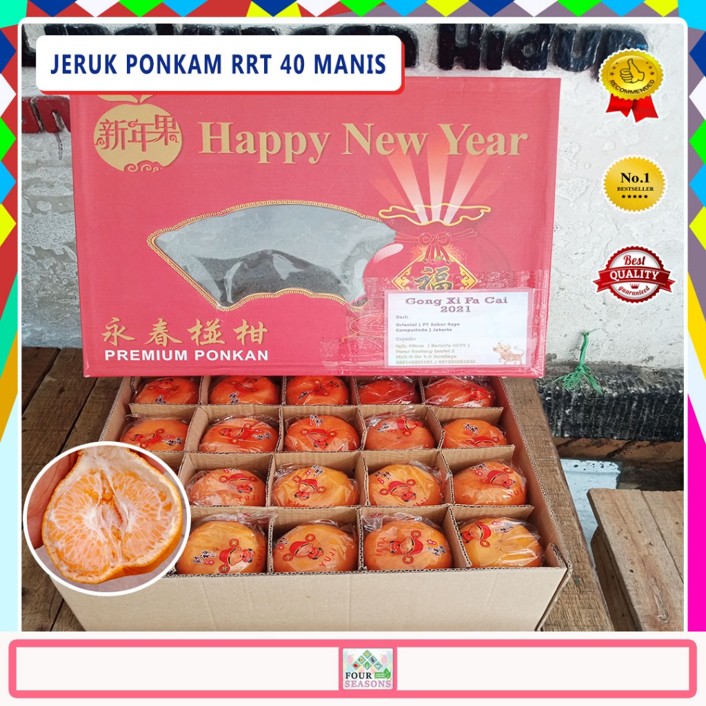 

TERLARIS JERUK IMLEK PONKAM MANDARIN ISI 40 BIJI MANIS HAMPERS CANTIK