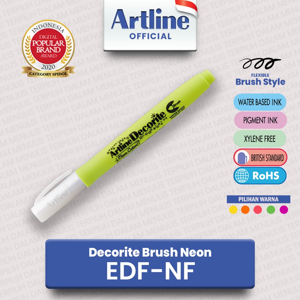 

ARTLINE Spidol Supreme Decorite Neon Brush Marker EDF-NF