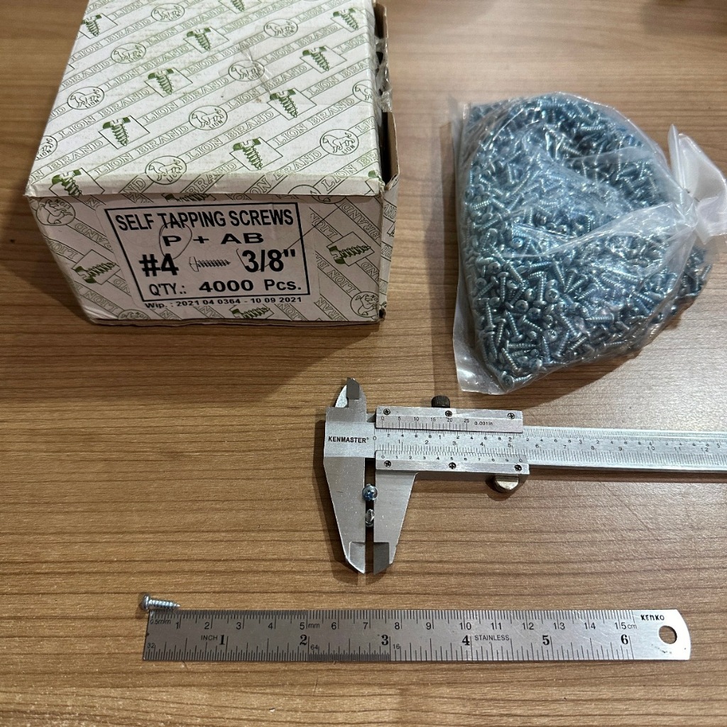 Sekrup Tapping Pan Head Screw PAB 4 x 3/8" Skrup PH 4 X 10 MM 7410