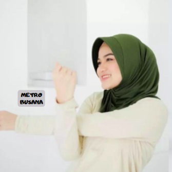 Hijab Bergo Jersey premium pet pendek / hijab sporty pendek / hijab sport salur instan simpel