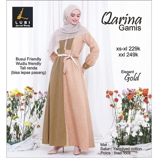 LUBI QARINA ELEGANT GOLD DRESS SALE