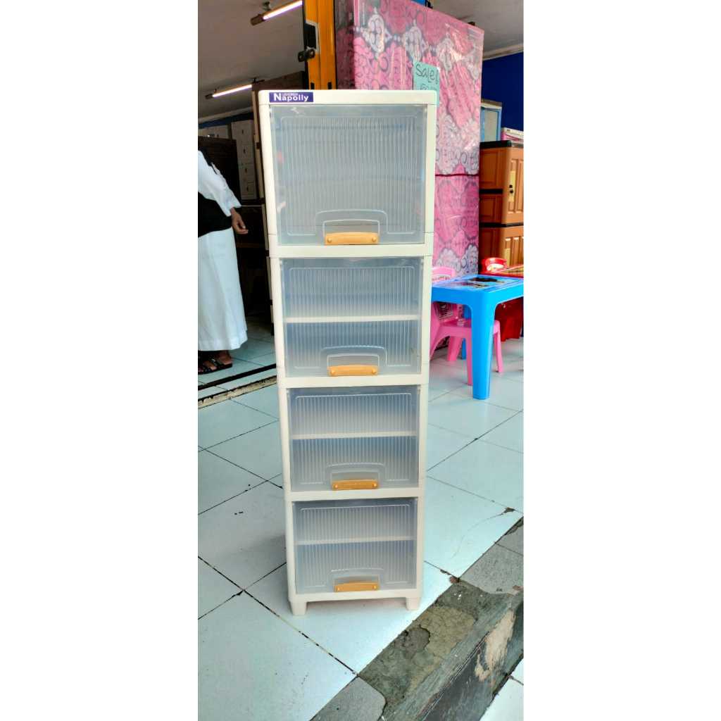 RB Lemari Plastik Napolly Locker Box Lemari Plastik Minimalis Mewah Lemari Anak Lemari Pakaian